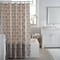Bath Bliss Gray Geo Shape Design PEVA Shower Curtain